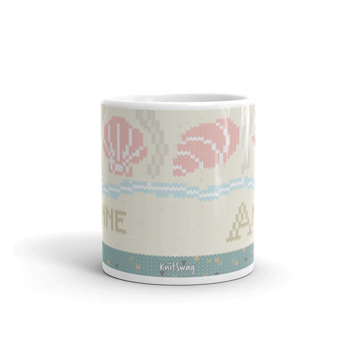Seashells by the Seaside Knitting Mug